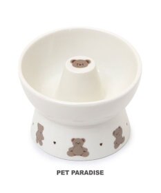 PET PARADISE ペットパラダイス 高さのある フードボウル 早食い防止 《くま 》