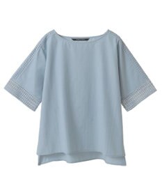 YECCA VECCA レースMIXドルマンブラウス