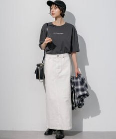 23区 【先行予約】ドロップショルダー メッセージ ロゴTシャツ