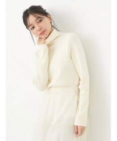 earth music&ecology やわらかタッチリブタートルネックプルオーバー