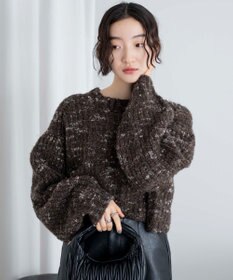 WEGO ミックスブークレ2WAYカーディガン