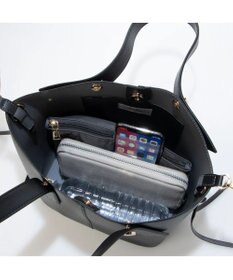 UNBILLION cachecache スタッズポイント両面合皮2wayトートバッグ