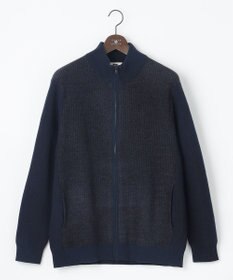 JOSEPH ABBOUD 【キングサイズ・軽量/イージーケア】 KARL KARLジップ ニット ブルゾン