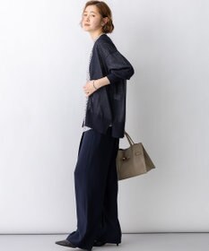 23区 L 【先行予約】シャイニーシアー フロントオープン カーディガン