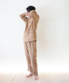 京和晒綿紗 【紗栄子さん愛用パジャマの色違い/UNISEX】ガーゼパジャマ 2重合わせ 柿渋