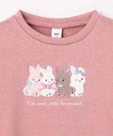 ANY KIDS なかよしサガラ刺繍 裏シャギー トレーナー