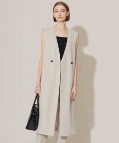 ICB 【接触冷感・UVケア・速乾・洗える】FluidBackSatin ロングジレ