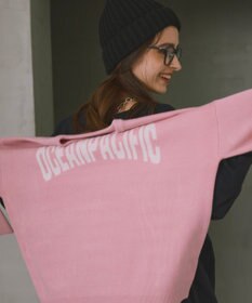 OP／FILA 【ocean pacific】ロゴ入りクルーニット