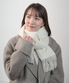 MOONBAT プラスムーンバット (+moonbat) カシミヤ100％無地ストール 洗える 190㎝×50㎝