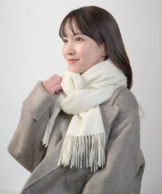 MOONBAT プラスムーンバット (+moonbat) カシミヤ100％無地ストール 洗える 190㎝×50㎝