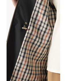 DAKS フーデッドライトタフタブルゾン