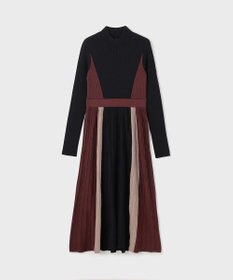 GRACE CONTINENTAL バイカラーフレアニットワンピース