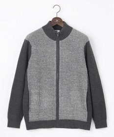 JOSEPH ABBOUD 【キングサイズ・軽量/イージーケア】 KARL KARLジップ ニット ブルゾン