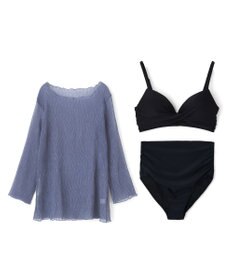 San-ai Resort（三愛水着楽園） 【WEB限定】シアー素材トップス3点セット水着