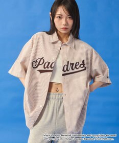 WEGO 【ユニセックス着用ITEM】別注MLBストライプグラフィックシャツ（SS）
