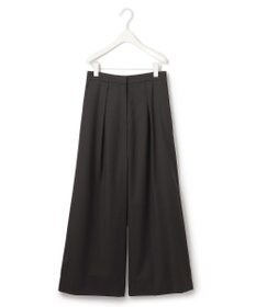 ICB L 【洗える】 ウールヴィスコースストレッチ タックパンツ