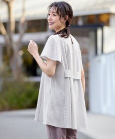 Tiaclasse L 【小倉優子さん着用・選べる袖TYPE・洗える】バックフレアチュニック