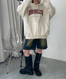 WEGO 【裏起毛】BROOKLYNロゴビッグパーカー