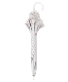 MOONBAT ランバン オン ブルー 晴雨兼用日傘 長傘 ビジュー付きオーガンジーフリル 遮光 遮熱 UV