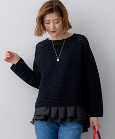 23区 【先行予約】コットンギマ ボートネック ニット