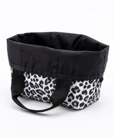 LeSportsac SM REVERSIBLE PKT TOTE/2ウェイブラック/ニュートラルレオパード