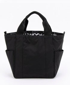LeSportsac SM REVERSIBLE PKT TOTE/2ウェイブラック/ニュートラルレオパード