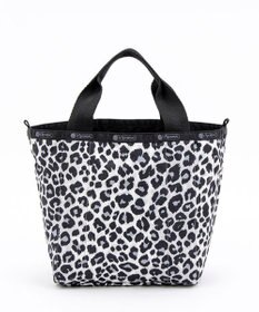 LeSportsac SM REVERSIBLE PKT TOTE/2ウェイブラック/ニュートラルレオパード