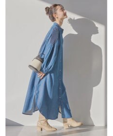 AMERICAN HOLIC デニムフレアシャツワンピース