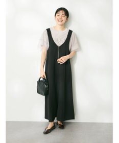 CRAFT STANDARD BOUTIQUE 前後2WAY麻調パネルワンピース
