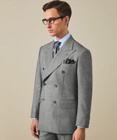 GOTAIRIKU 首にも巻ける【2WAY/日本製】シルク100% ポケットチーフ（幾何学柄）