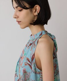 GRACE CONTINENTAL リゾートプリントティアードワンピース