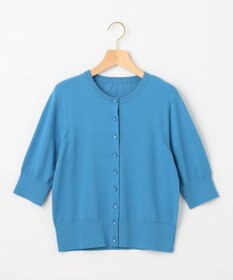 組曲 【5色展開・洗える】MINA半袖 カラーカーディガン