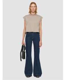 JOSEPH 【洗える】ポプリンジャージー　キャップスリーブティーシャツ