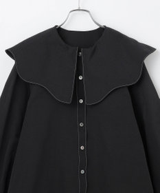 #Newans 【洗濯機可能/シワになりにくい】〈小柄さんにお勧め〉ウェービーカラーブラウス