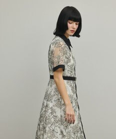 GRACE CONTINENTAL フラワーコード刺繍ワンピース