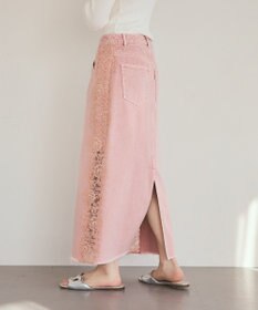 GRACE CONTINENTAL サイドレースデニムスカート