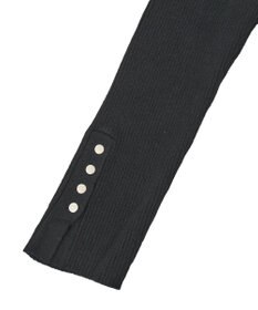 Green Parks もちやわ袖口釦リブニットプルオーバー