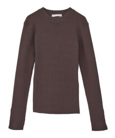 Green Parks もちやわ袖口釦リブニットプルオーバー