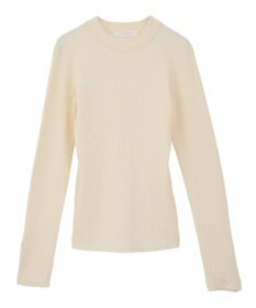 Green Parks もちやわ袖口釦リブニットプルオーバー