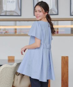 Tiaclasse L 【小倉優子さん着用・選べる袖TYPE・洗える】バックフレアチュニック