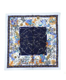 Marca ＜新柄！＞【伝統横濱スカーフ】星の神話 大判 シルクツイル スカーフ