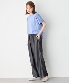 ANY 【洗濯機可/UVケア/接触冷感】フレンチスリーブロゴ・カラーTシャツ