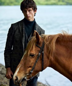 JOSEPH ABBOUD 【ストレッチ】フランネルジャージ ジャケット