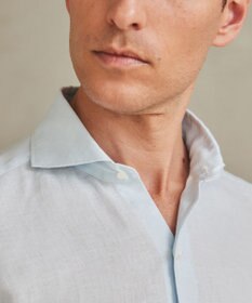 GOTAIRIKU ノルマンディリネン使用【洗える】カッタウェイカラー ソフトリネンシャツ