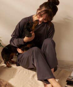 OP／FILA 【FILA】犬や猫の毛がつきにくいルームウェア上下セット/長袖