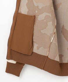 PW CIRCULUS 【WOMEN】ピント柄 ジップアップニットフーディ