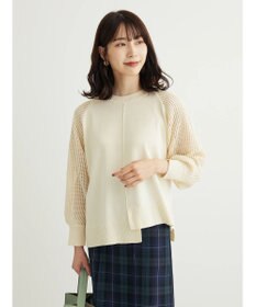 Green Parks ショルダーメッシュニットプルオーバー