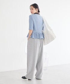 earth music&ecology ダブル衿ペプラムプルオーバー