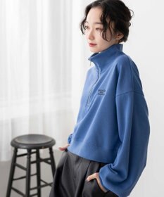 WEGO ハーフジップショートスウェット