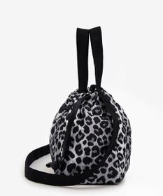 LeSportsac E/W CITY DRAWSTRING BAG??? /アップタウンレオパード/ブラック